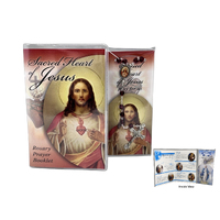 Rosary Beads and Rosary Book Set - Sacred Heart of Jesus