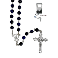 Rosary Sterling Silver w/Precious Stones - Lapis