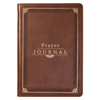 Prayer Journal with Scriptures Brown Luxleather