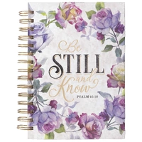 Journal: Be Still and Know Purple Floral (Ps 46:10)