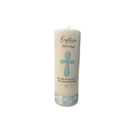 Baptism Blessing Candle - Blue