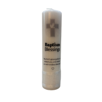 Baptism Blessings Candle - Silver