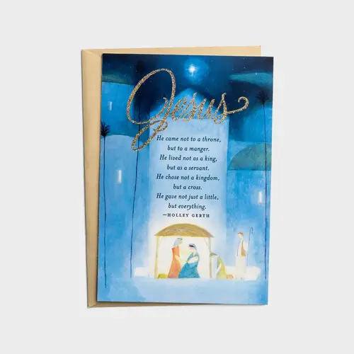 Christmas Boxed Cards: Jesus He Came Not To A Throne (18 cards)