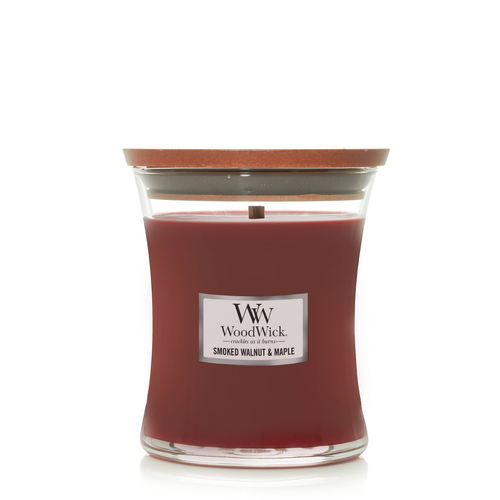 WoodWick Candle Medium - Smoked Walnut & Maple