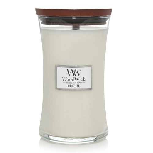 WoodWick Candle Large - White Teak