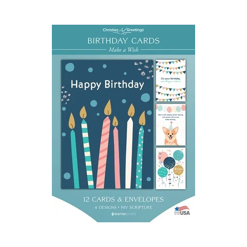 Boxed Cards Birthday - Make a Wish