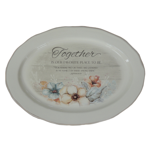 Serving Ceramic Plate - Together in our place....