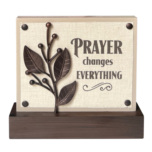 Wildflower Wood Plaque - Prayer