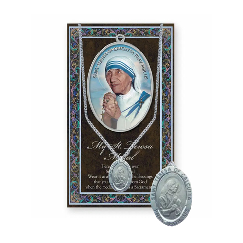 Biography Leaflet with Pendant - Saint Teresa Calcutta