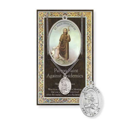 Biography Leaflet with Pendant - Saint Rocco