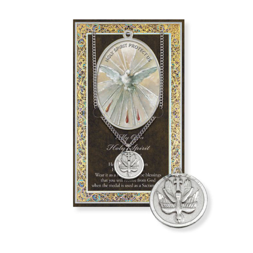 Biography Leaflet with Pendant - Holy Spirit