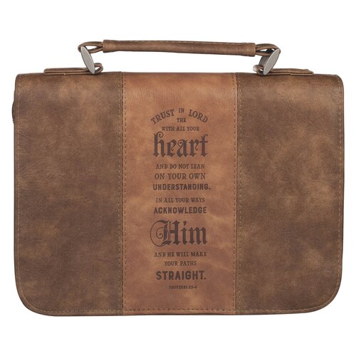 Bible Cover Medium: Trust in the Lord Brown (Prov 3:5)