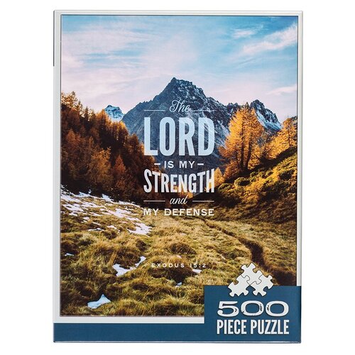 Jigsaw Puzzle: Lord is My Strength (Exodus 15:2) Mountain Landscape (500 Piece)