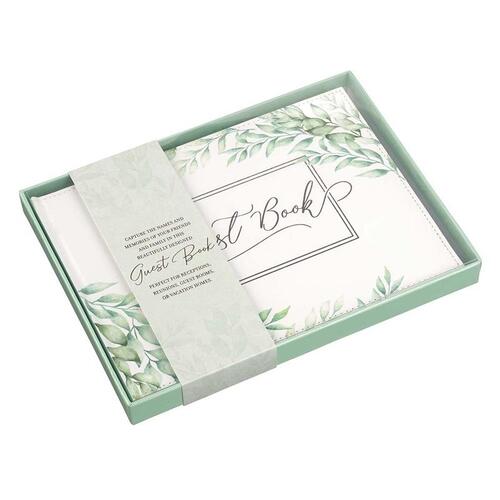 Guest Book: Green Leaves