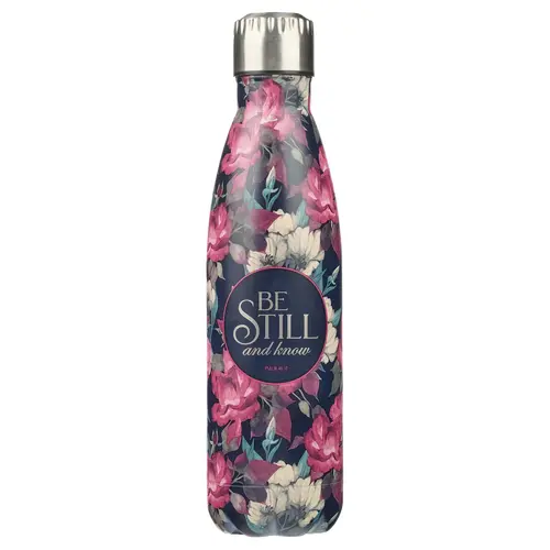 Water Bottle 500ml Stainless Steel: Be Still and Know (Psalm 46:10)