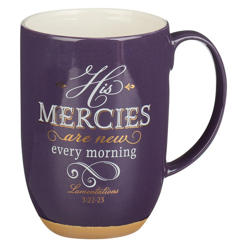 Ceramic Mug: His Mercies Are New Every Morning, Purple (444 Ml)