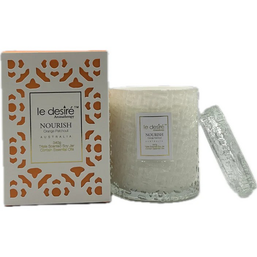 Aromatherapy Soy Candle - Orange Patchouli (Nourish)