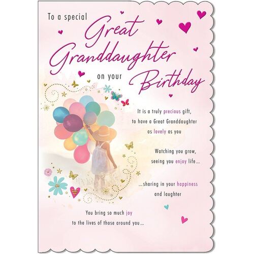 Card- Birthday - Great Granddaughter