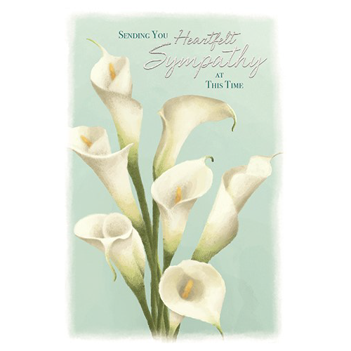 Card - Heartfelt Sympathy White Lillies