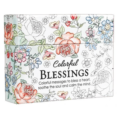 Colouring Cards Boxed - Adult - Colorful Blessings