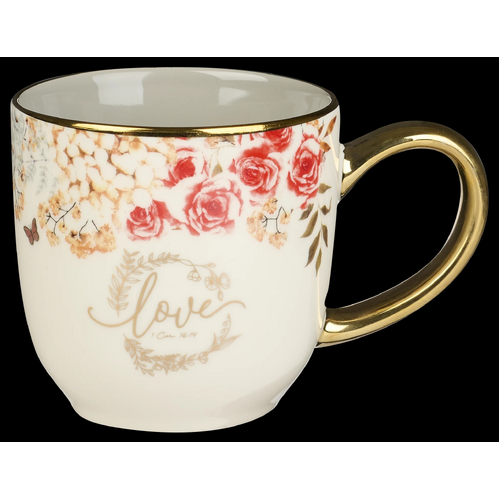 Ceramic Mug: Love, Gold Foil Accents (355ml)