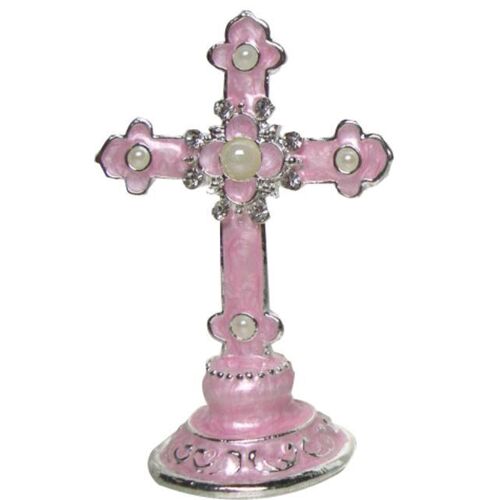 Pearl Standing Cross Pink