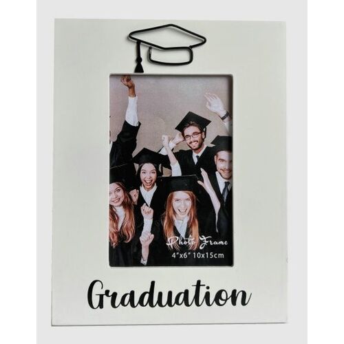 Graduation Photo Frame with Hat Motif