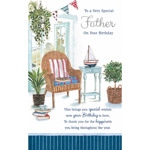 Card - Special Father Birthday Chair