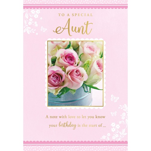 Card - Birthday Special Aunt Roses