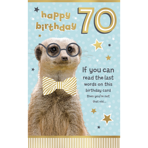 Card - Happy Birthday 70 Meerkat