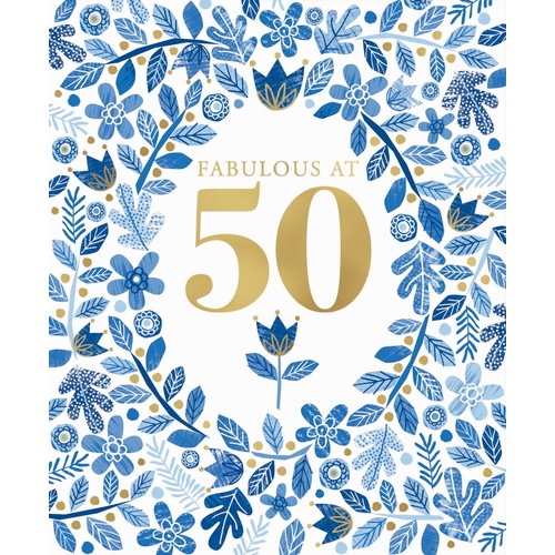 Card - Fabulous at 50 Birthday