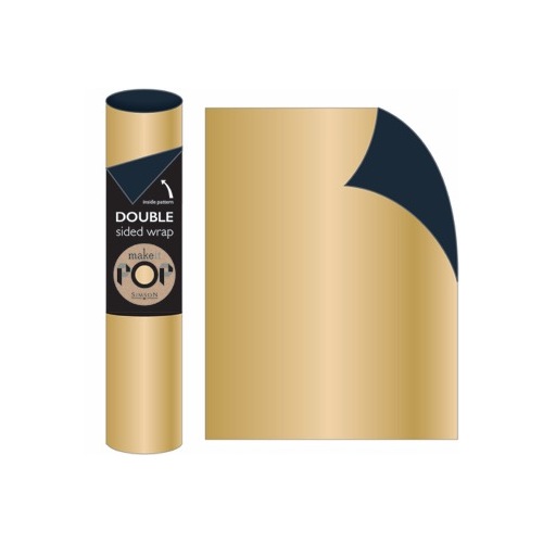 Roll Wrap - Solid Gold on Charcoal (2m)