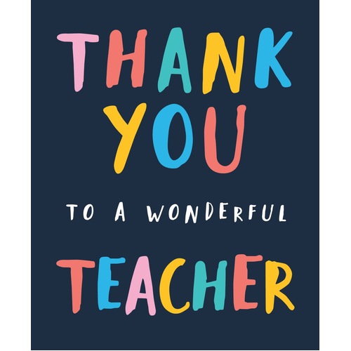 Card - Thank You Wonderful Teacher