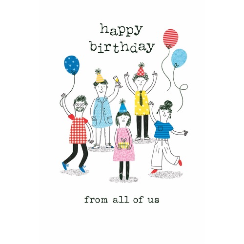 Card - Happy Birthday From All Of Us