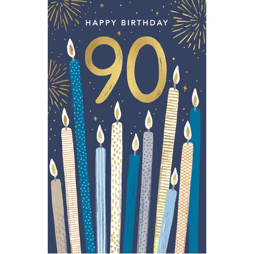 Card - 90th Birthday Candles