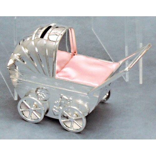 Money Bank Silver Finish Pram