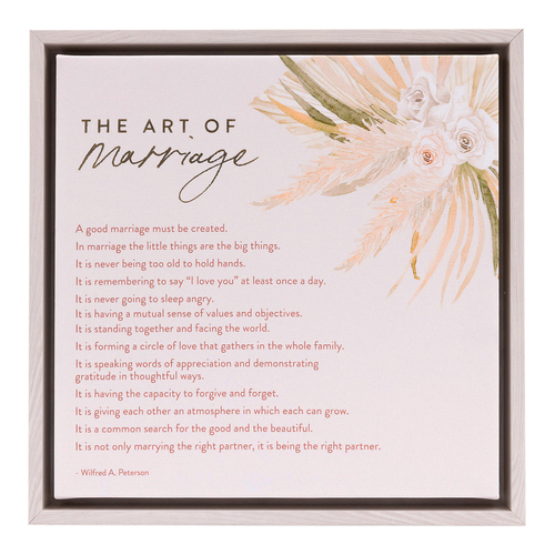 Wedding Art of Marriage Canvas