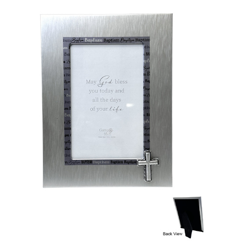 Baptism Photo Frame with four symbols