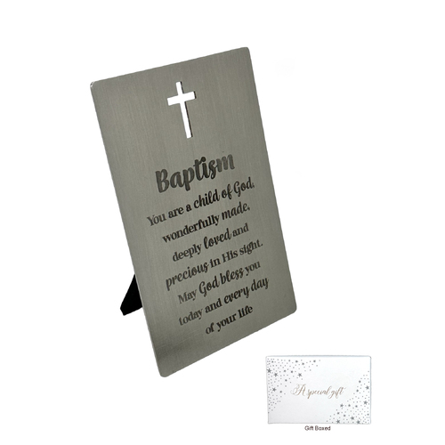 Baptism Metal Plaque