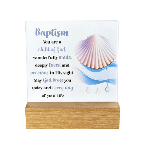 Fleur Ceramic Plaque - Baptism