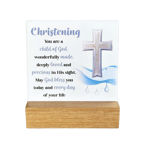 Fleur Ceramic Plaque - Christening