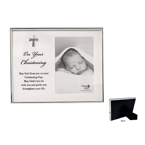 Christening Silver Photo Frame