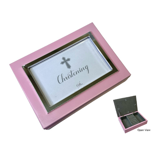 Christening Keepsake Box - Pink