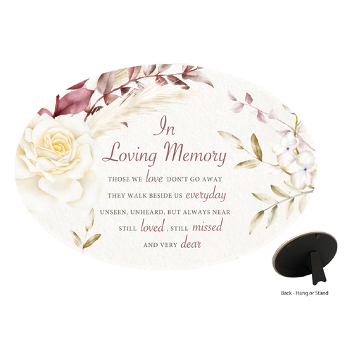 Oval Ceramic Plaques - In Loving Memory