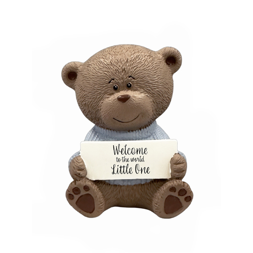 Teddy Moments Bear - Welcome Little One Blue