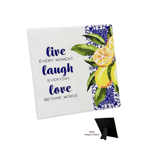 Amalfi Ceramic Plaque - Live Laugh Love