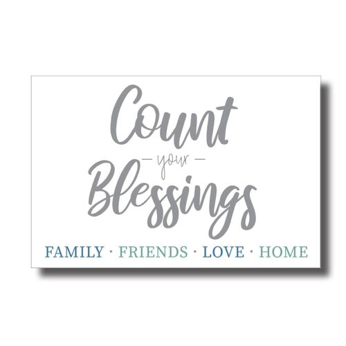 Home Warmer Plaque - Count Your Blessings