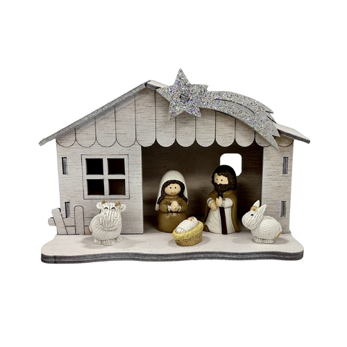 Kiddie Nativity Set w/Stable