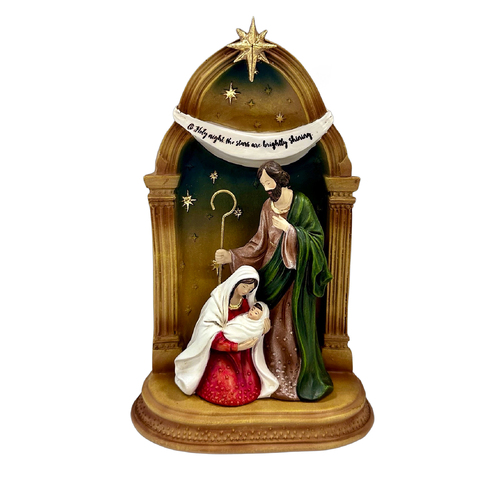 Holy Family Nativity Scene in Arch