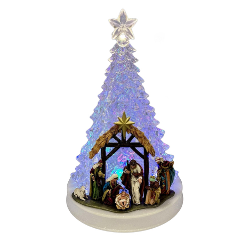 Nativity Christmas Tree Set w/LED